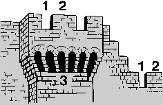 Illustration of battlement