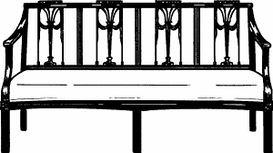 Illustration of settee