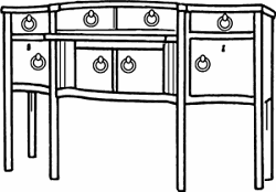 Illustration of sideboard